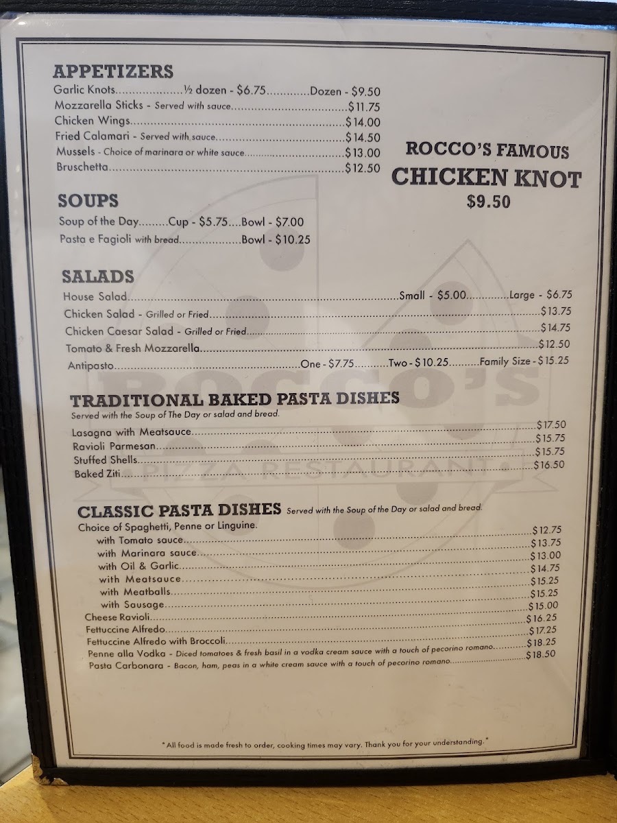 Rocco's Pizza Menu - Image 2